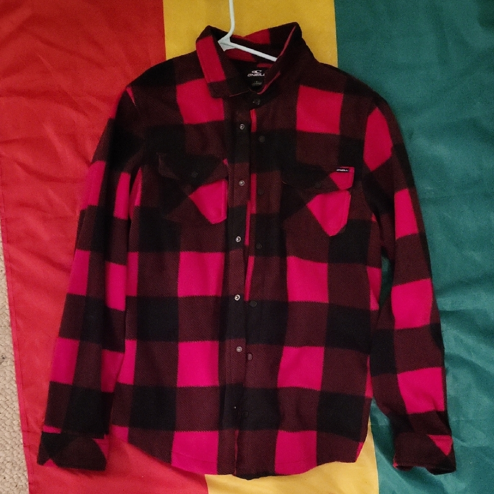 O'Neill Bold Red and Black Checkered Jacket